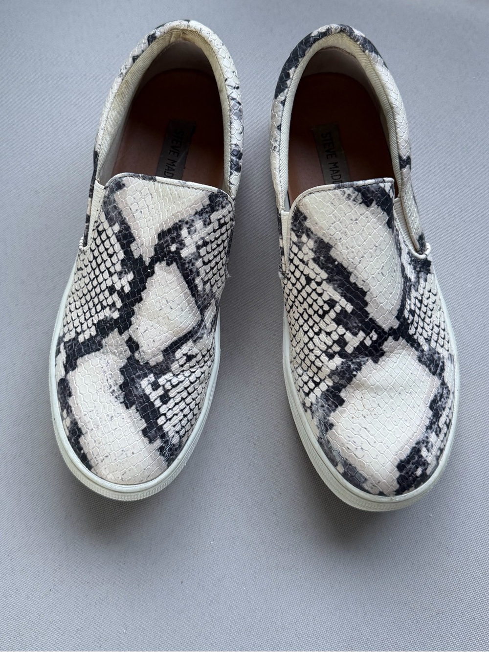 Steve Madden Snakeskin Slip On Sneaker